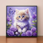 Preview: Diamond Painting Katze & Schmetterlingen